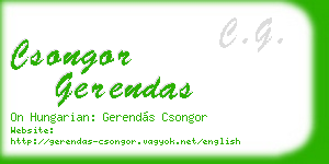 csongor gerendas business card